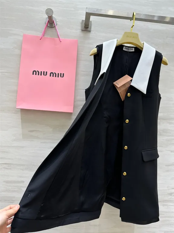 Miu Miu Sleeveless Mini Wool Dress